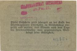 Osterhofen - Stadt - 26.2.1921 - 25 Pfennig 