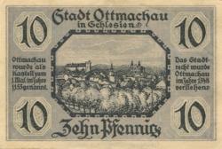 Ottmachau (heute: PL-Otmuchów) - Stadt - 2.1.1921 - 10 Pfennig 