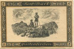 Partenkirchen (heute: Garmisch-Partenkirchen) - Marktgemeinde - 1.3.1921 - 5 Mark 