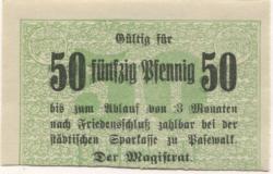 Pasewalk - Stadt - 5.3.1917 - 50 Pfennig 