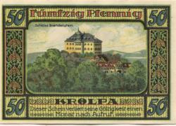 Ranis - Kreis Ziegenrück - 30.7.1921 - 50 Pfennig 