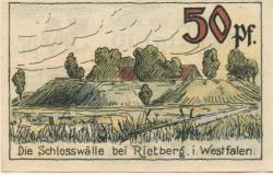 Rietberg - Stadt - 12.5.1921 - 50 Pfennig 