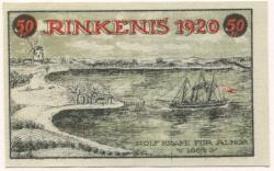 Rinkenis (heute: DK-Rinkenaes Sogn) - Gemeinde - 1920 - 50 Pfennig 