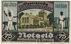 Ritterhude - Gemeinde - 15.5.1921 - 75 Pfennig 