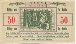 Ruhla - Städte - 15.9.1918 - 50 Pfennig 