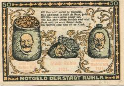 Ruhla - Stadt - 1.4.1921 - 1.1.1922 - 50 Pfennig 