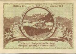 Ruhpolding - Gemeinde - 5.4.1921 - 1.1.1922 - 30 Pfennig 