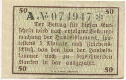 Saarbrücken - Handelskammer - -- - 50 Pfennig 