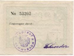 Schwabach - Stadt - 15.12.1918 - 50 Pfennig 