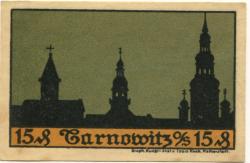 Tarnowitz (heute: PL-Tarnowskie Góry) - Adolph, Alfred, Buchhandlung - -- - 15 Pfennig 