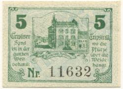 Triptis - Stadt - 1.6.1920 - 30.6.1922 - 5 Pfennig 