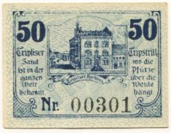 Triptis - Stadt - 1.6.1920 - 30.6.1922 - 50 Pfennig 