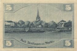 Uerdingen (heute: Krefeld) - Stadt - 18.11.1918  - 1.2.1919 - 5 Mark 