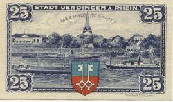 Uerdingen (heute: Krefeld) - Stadt - 20.2.1921 - 25 Pfennig 