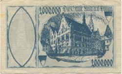 Ulm - Stadt - 14.8.1923 - 2 Millionen Mark 