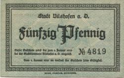 Vilshofen - Stadt - 1.10.1920 - 1.1.1921 -50 Pfennig 