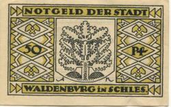 Waldenburg (heute: PL-Walbrzych) - Stadt - 1921 - 50 Pfennig 