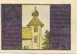Weddersleben (heute: Thale) - Gemeinde - 1921 - 75 Pfennig 