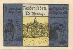 Weddersleben (heute: Thale) - Gemeinde - 1921 - 75 Pfennig 