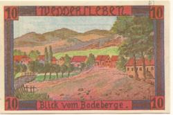 Weddersleben (heute: Thale) - Gemeinde - 1.7.1921 - 10 Pfennig 