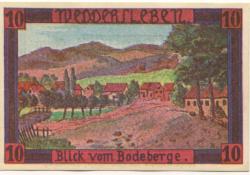 Weddersleben (heute: Thale) - Gemeinde - 1.7.1921 - 10 Pfennig 