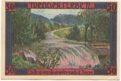 Weddersleben (heute: Thale) - Gemeinde - 1.7.1921 - 50 Pfennig 