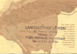 Weinstadt-Beutelsbach - Schmid, Uwe, Familie, Landgasthof Löwen, Marktstr. 47 - 16./17.6.2007 - 1 Euro 