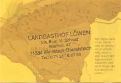 Weinstadt-Beutelsbach - Schmid, Uwe, Familie, Landgasthof Löwen, Marktstr. 47 - 16./17.6.2007 - 1.50 Euro 