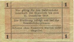 Weißwasser - Gemeinde - - 31.12.1918 - 1 Pfennig 