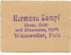 Winnweiler - Kampf, Hermann, Uhren, Gold- und Silberwaren, Optik - -- - 20 Pfennig 