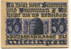 Wittingen - Kreissparkasse - - 1.7.1922 - 50 Pfennig 