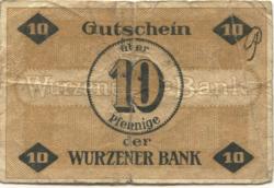 Wurzen - Wurzener Bank - -- - 10 Pfennig 