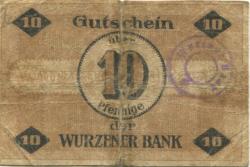 Wurzen - Wurzener Bank - 1.3.1917 - 10 Pfennig 