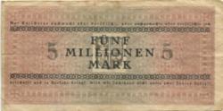 Zwickau - Stadt - 20.8.1923 - 5 Millionen Mark 