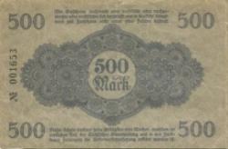 Zwickau - Erzgebirgischer Steinkohlen Aktienverein, Lothar Streit-Str. 24 - 15.9.1922 - 15.11.1922 - 500 Mark 