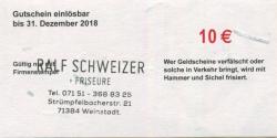 Weinstadt-Endersbach - Schweizer, Ralf, Friseure, Strümpfelbacher Str. 21 - 1.7.2017 - 31.12.2018 - 10 Euro 